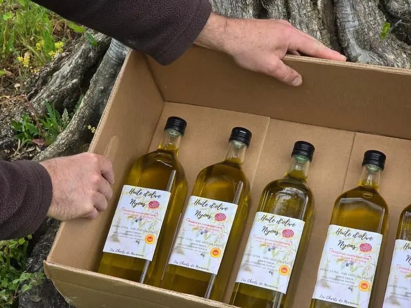 Coffret de 5 bouteilles d'huile d'olive